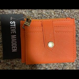 NWT Steve Madden Orange Card Holder